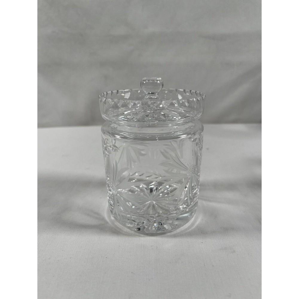Vintage Royal Brierley Crystal Preserve Jar with Lid Good Condition #219